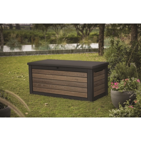 Keter Signature Walnut - Opbergbox tuin 630 L - Weerbestendig - Bruin