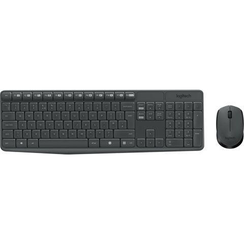 Logitech MK235 - Draadloos Toetsenbord met Muis - AZERTY FR - Grijs