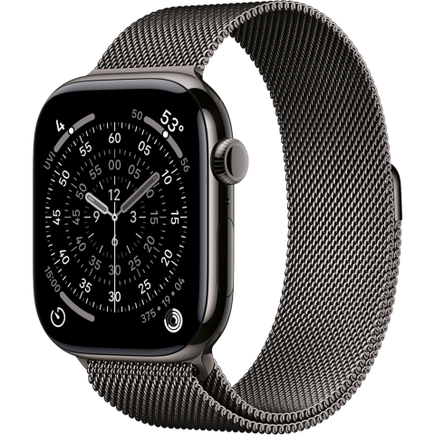 Apple Watch Series 11 gps + Cellular - 46mm titanium Case Milanese Loop S/m Smartwatch Slate