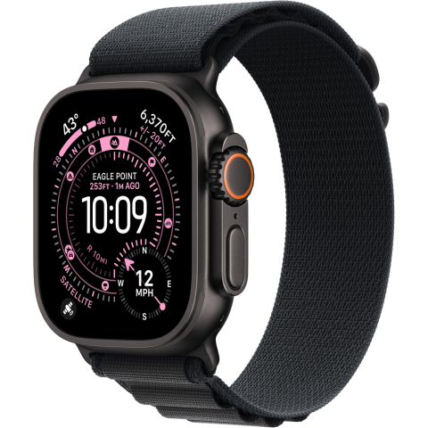 Apple Watch Ultra 3 gps + Cellular - 49mm black Titanium Case - Black Alpine Loop Small Smartwatch