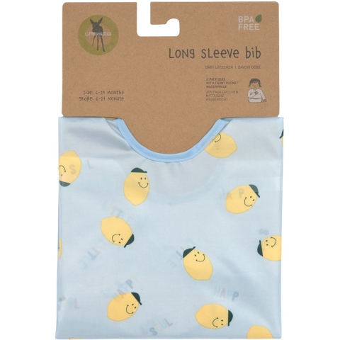 Slabber Lässig Lange Mouw Happy Fruits Lemon 2st