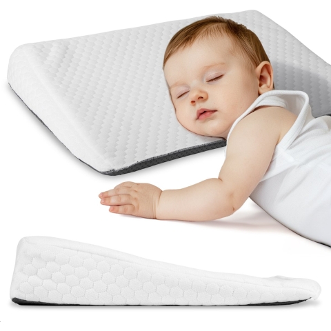 Alyze Wigkussen - Orthopedisch Matrasverhoger - Extra ondersteuning voor hoofd en nek - Wit