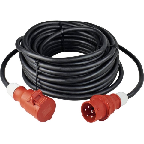 AS Schwabe 61027 Stroom Verlengkabel 32 A Zwart 10.00 m H07RN-F 5G 4 mm²