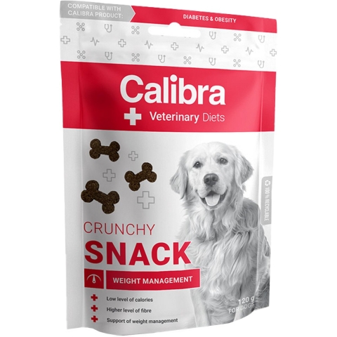 Calibra Veterinary Diets Weight Management Crunchy hondensnack 7 x 120 g