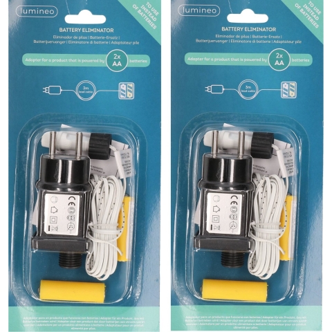Adapter 2x AA batterij vervanger - set 2x -