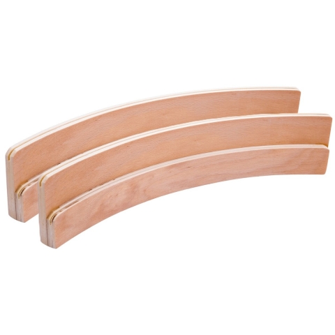 Longfield Games dubbele speelkaarthouder - 2x - 35 cm - hout - kaarten standaard - houder voor speel -