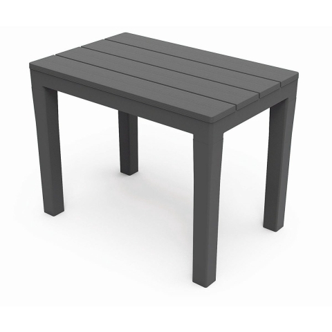 Pro garden camping tafeltje - antraciet - kunststof - 60 x 39 x 45 cm - buitentafeltje -