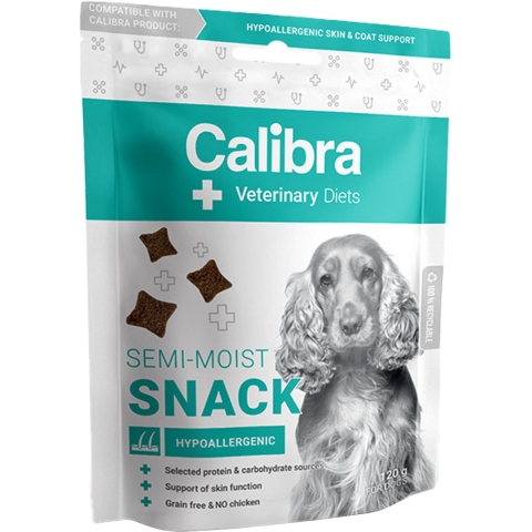 Calibra Veterinary Diets Hypoallergenic Semi-Moist hondensnack 7 x 120 g