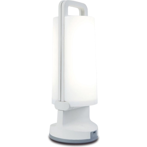 Lutec Dragonfly - draagbare zonnelamp met USB-poort - Ø 10 x 28 cm - 3 stappen dimmer - 1,2W LED incl. - IP54 - wit