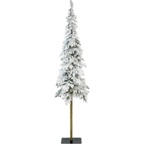 Kunstkerstboom Everlands alpine boom sneeuw h210 cm dia 40 cm 200l wit/wit - Everlands