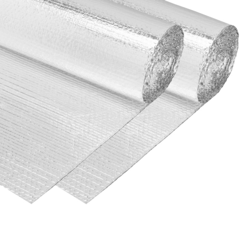 Radiatorfolie - 2x - 500 x 50 cm - aluminium - zelfklevend - energiebesparende isolatiefolie -