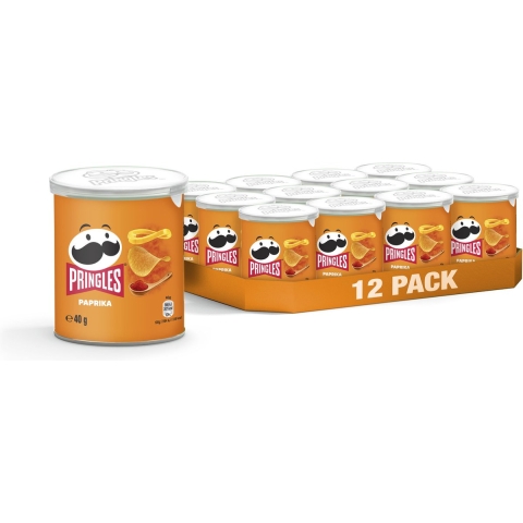 2+1 gratis: Pringles Chips Paprika 12 x 40 gr