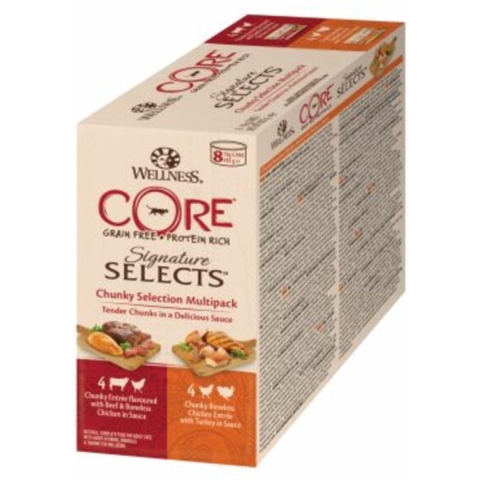 8x Wellness Core Kattenvoer Signature Selects Chunky 8-pack 8 x 79 gr