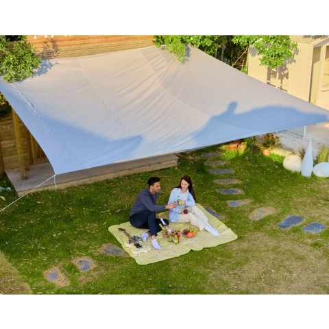 O'DADDY® Schaduwdoek 5x5m - Zonnezeil - UV30 Zonwering - Donkergrijs