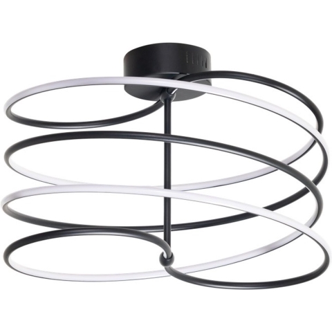 ETH Slinger - plafondlamp - 52 x 29,2 cm - 3 stappen dimbaar - 40W LED incl. - zwart