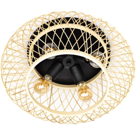 ETH Norah - plafondlamp - Ø 50 x 25 cm - lichtbruin