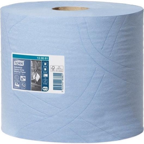 Tork Industrial - Combi Rol Poetspapier - Extra sterk en absorberend - Blauw