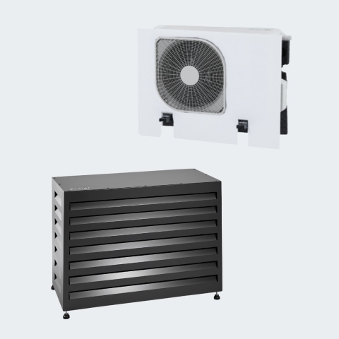 Evolar Warmtepomp Omkasting met Opstelvoetjes Zwart XS