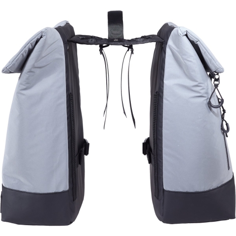 Dubbele Fietstas Reflecterend 34L Grijs