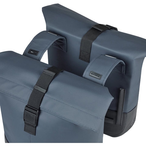 Dubbele Fietstas Cove 28-32L Marineblauw/Zwart