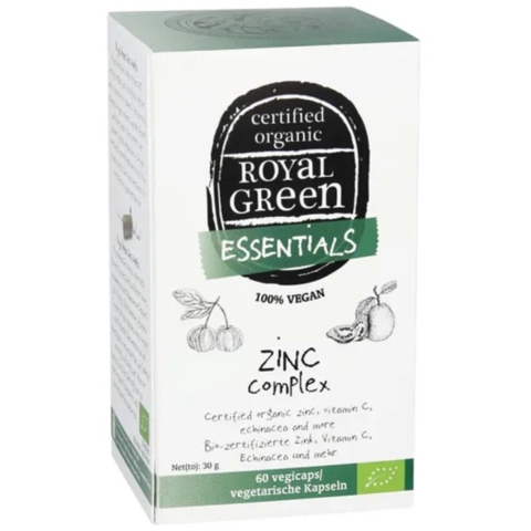 Gratis Verzending: 2x Royal Green Zink Complex 60 vegacapsules