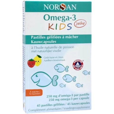 2x Norsan Omega 3 Kids Jelly Kauwcapsules 45 capsules