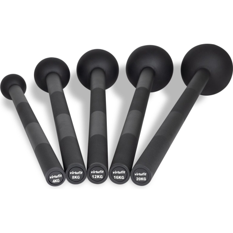 VirtuFit Macebell Set - Zwart - 4, 6, 8, 10, 12 kg