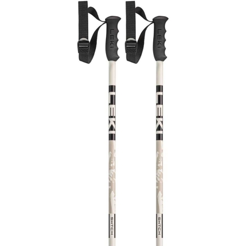 LEKI Swtch skistokken lichtgrijs/zwart, 130 cm