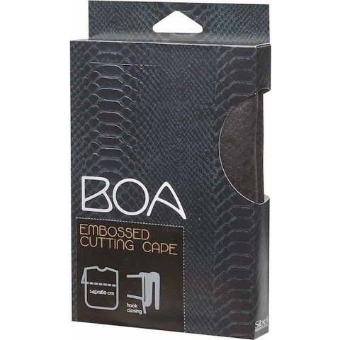 Sibel Cutting Cape Boa Embossed With Hook Black
