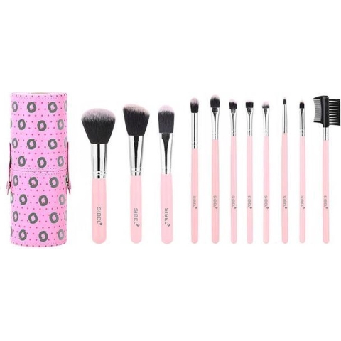 Sibel Cosmetic Brush Set 11pcs Pink Flamingo