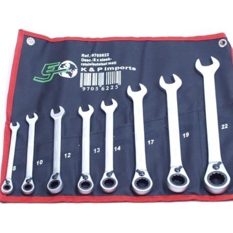 Steekringratelsleutels 8-delig