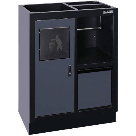 Onderkast met afvalbak en papierhouder