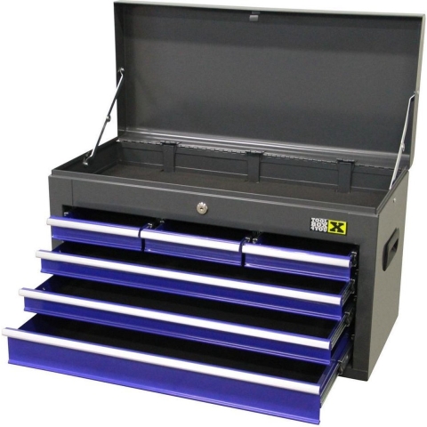 Gereedschapskist 6 lades, bovenklep en centrale vergrendeling