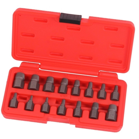 Schroefverwijderingsset 15-delig PROFI