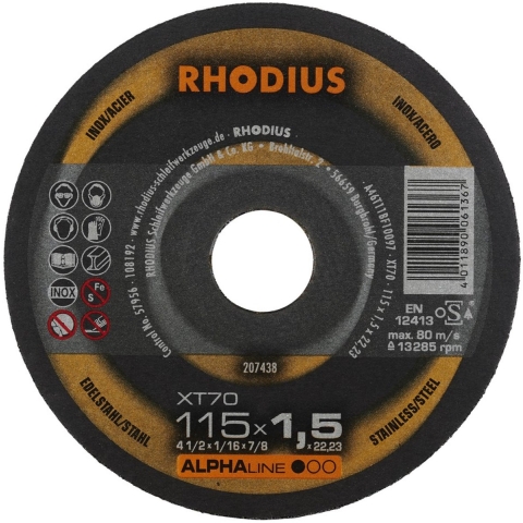 Doorslijpschijf XT70 115 x 1,5 x 22,23mm 10 stuks