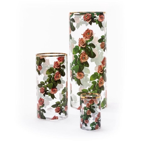 Seletti Toiletpaper Cylindrical Vaas Medium Roses