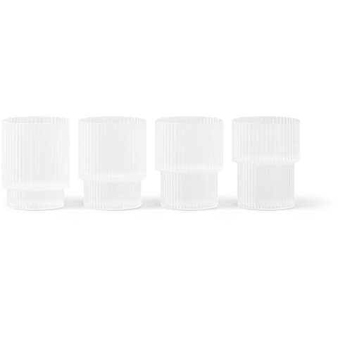 Ferm Living Ripple Glazen Set Van 4 Frosted
