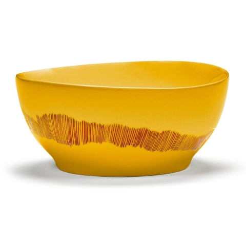 Serax Feast By Ottolenghi KomØ16 Set Van 4 Yellow/Red Stripes