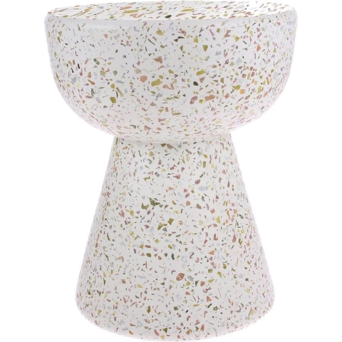 HKliving Terrazzo BijzettafelØ35 White