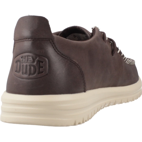 HEYDUDE Instappers Heren Wally NXT Moc Leather Bruin  Leer