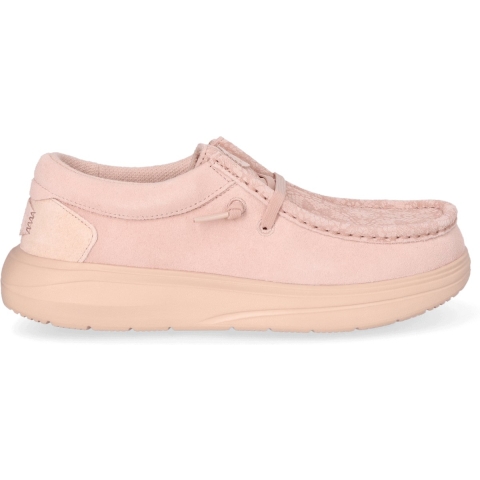 HEYDUDE Instappers Dames Wendy Comf Suede Lace Print Roze  Suède