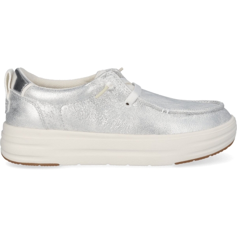 HEYDUDE Instappers Dames Wendy Nova Shimmer Zilver  Synthetisch