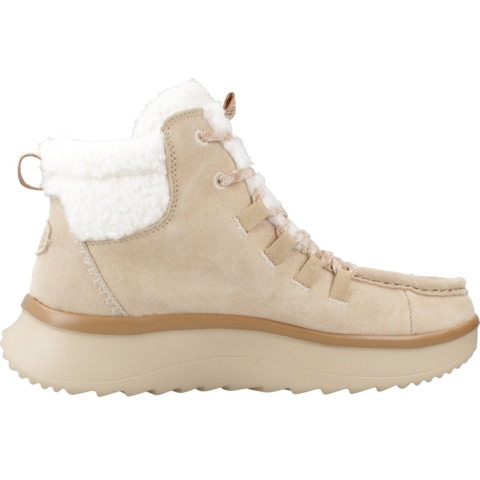 HEYDUDE Boots Dames Wendy Peak Apres Suede CozStit Cognac  Suède