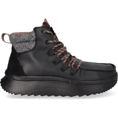HEYDUDE Boots Dames Wendy Peak Apres Coated Canvas Zwart  Suède