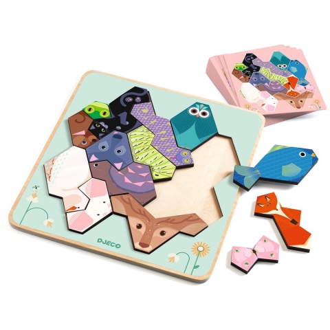 Djeco Puzzel - Formanimo - 14 Bakstenen - Djeco - OneSize - Puzzel