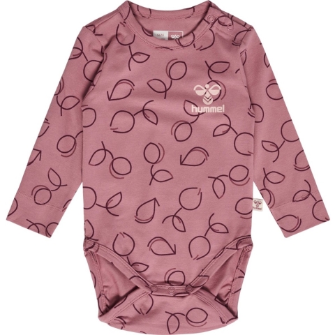 Hummel Romper l/s - hmlElvira - Roze - Hummel - 1 jaar (80) - Romper L/S