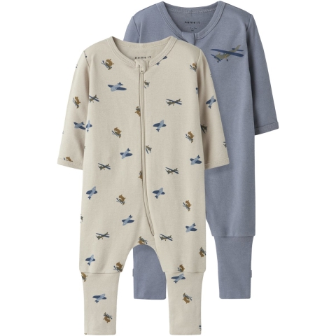 Name It Pyjamapak - 2-pack - NOOS - NbmNightsuit - Peyote/W/Trad - Name It - 74 - Pyjamapak