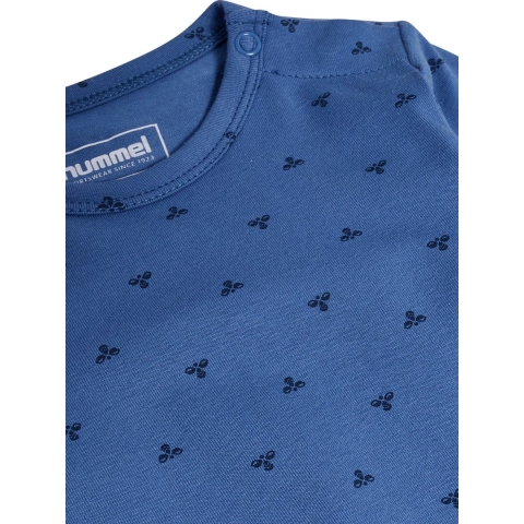 Hummel Romper l/s - HmlMini Bee - Nederlands Blue m. Logo - Hummel - 56 - Romper L/S