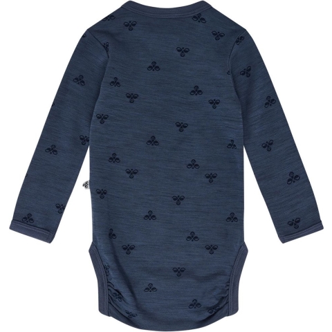 Hummel Romper l/s - HmlMini - Wol - Vintage Indigo - Hummel - 56 - Romper L/S