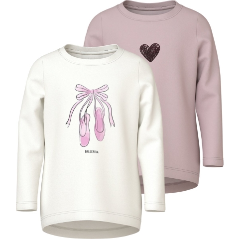 Name It Blouse - 2-pack - NmfVix - Gepolijste Lilac/Cloud Danser - Name It - 2 jaar (92) - Shirts